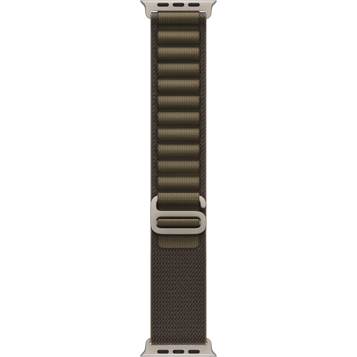 Ремінець Apple Alpine Loop Dark Olive - Natural Titanium Finish для Apple Watch 44/45/46/49mm - Medium (MK7A4)