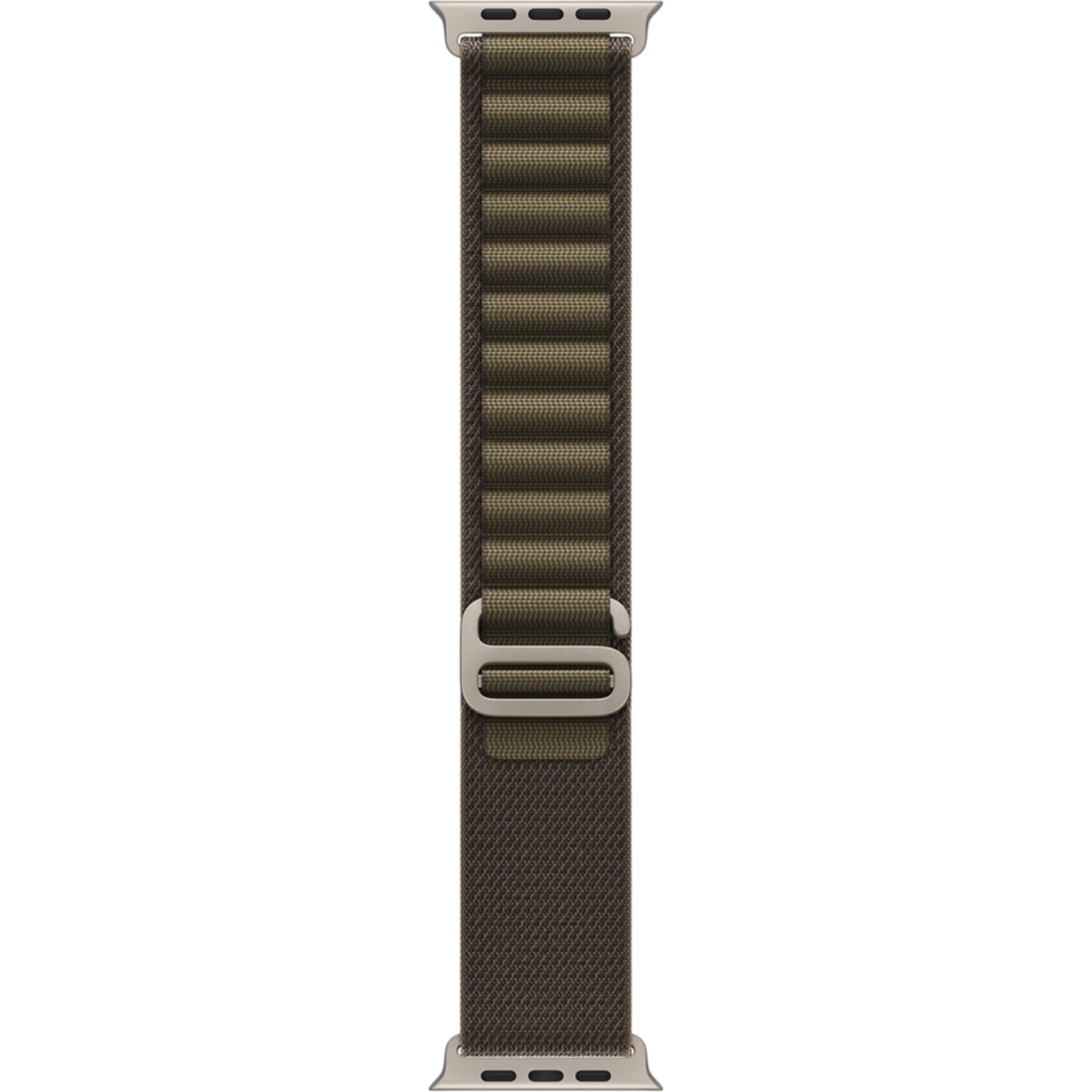 Ремінець Apple Alpine Loop Dark Olive - Natural Titanium Finish для Apple Watch 44/45/46/49mm - Small (MK794)