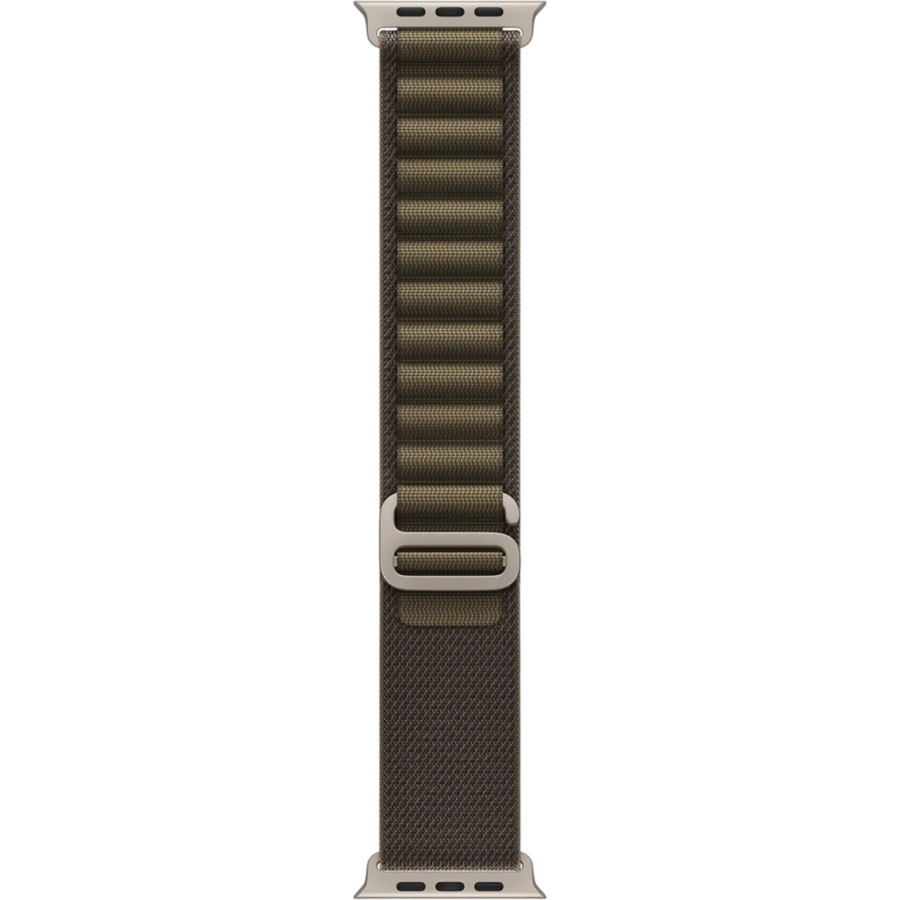Ремінець Apple Alpine Loop Dark Olive - Natural Titanium Finish для Apple Watch 44/45/46/49mm - Medium (MK7A4)