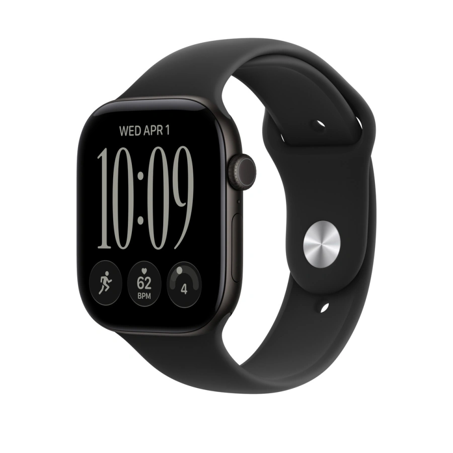 Ремінець Apple Black Sport Band S/M для Apple Watch 44/45/46/49mm (MJVV4)