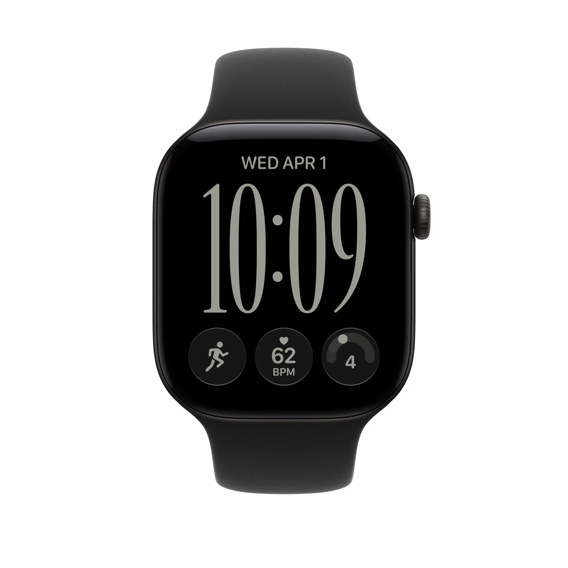 Ремінець Apple Black Sport Band S/M для Apple Watch 44/45/46/49mm (MJVV4)