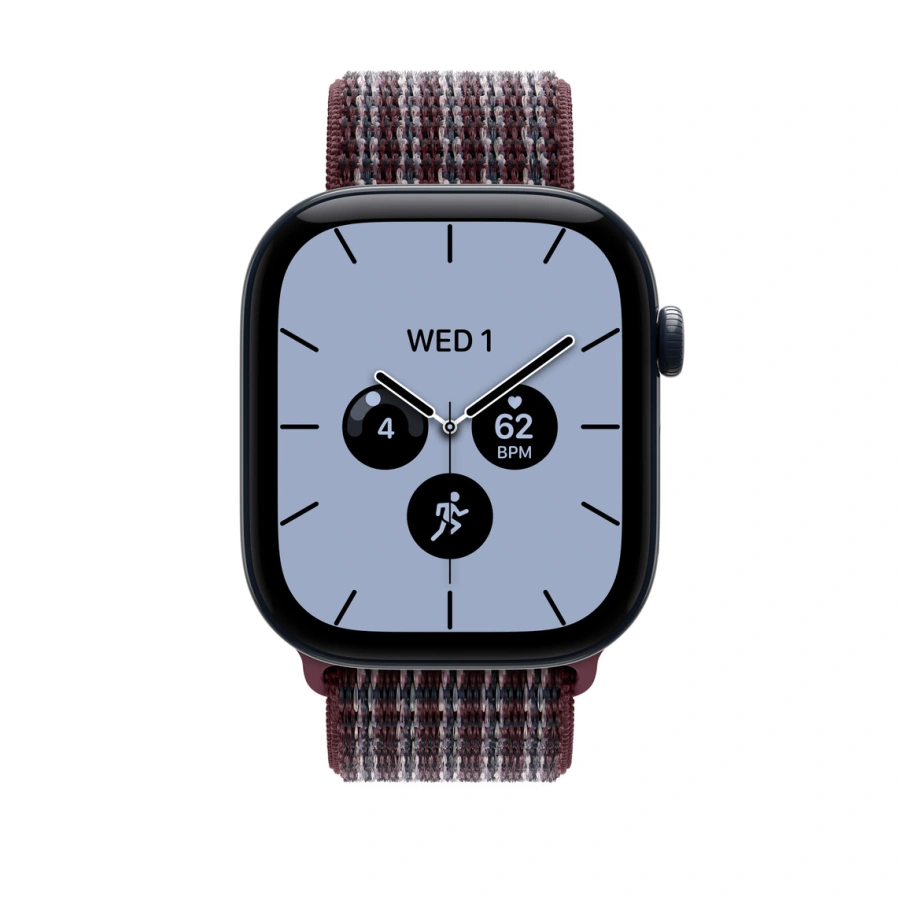 Ремінець Apple Burgundy Plaid Sport Loop для Apple Watch 44/45/46/49mm (MK874)