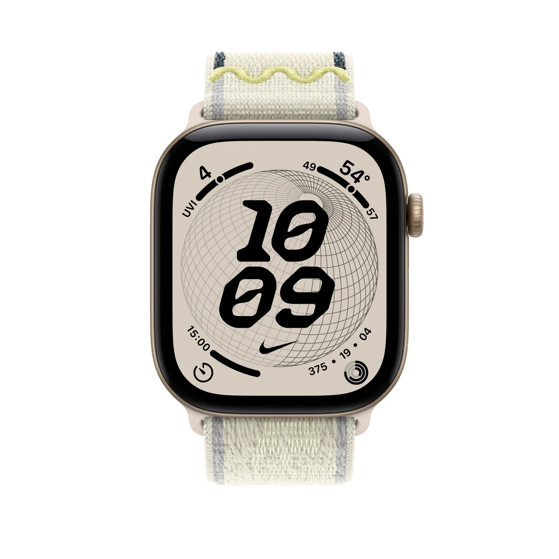 Ремінець Apple Chalk Calm Black Nike Sport Loop для Apple Watch 44/45/46/49mm (MKUX4)