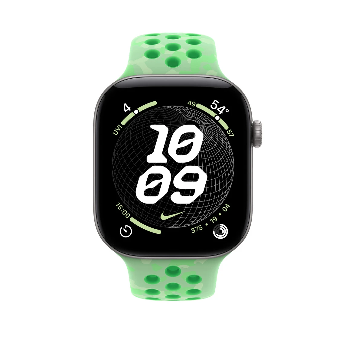 Ремешок Apple Green Spark Nike Sport Band S/M для Apple Watch 42/44/45/49mm (MKTX4)