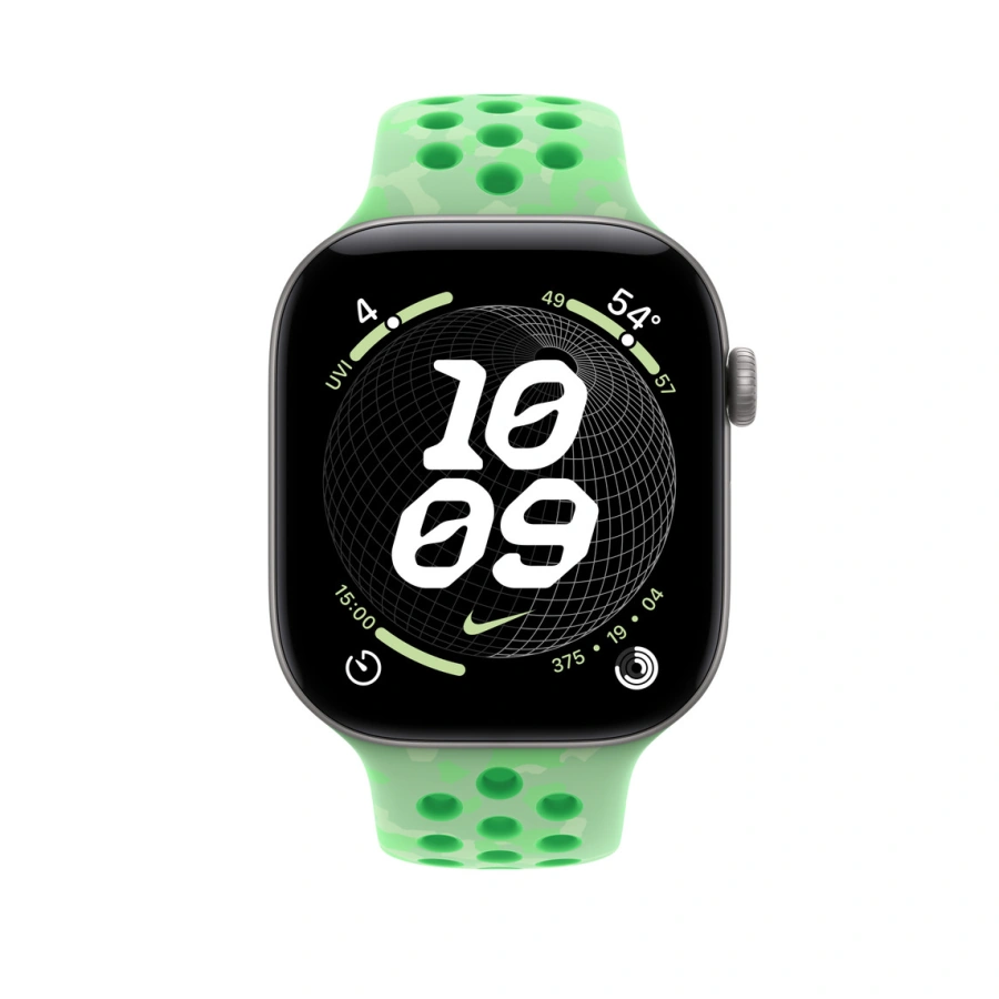 Ремешок Apple Green Spark Nike Sport Band S/M для Apple Watch 42/44/45/49mm (MKTX4)