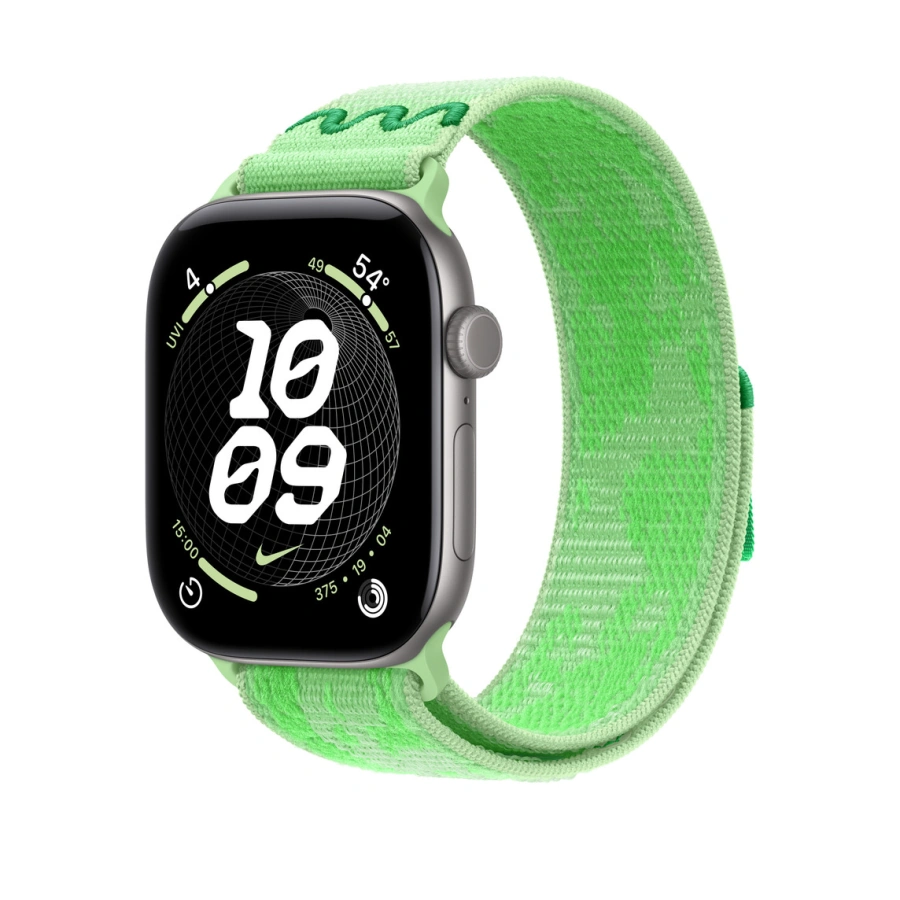 Ремінець Apple Green Spark Nike Sport Loop для Apple Watch 44/45/46/49mm (MKV34)