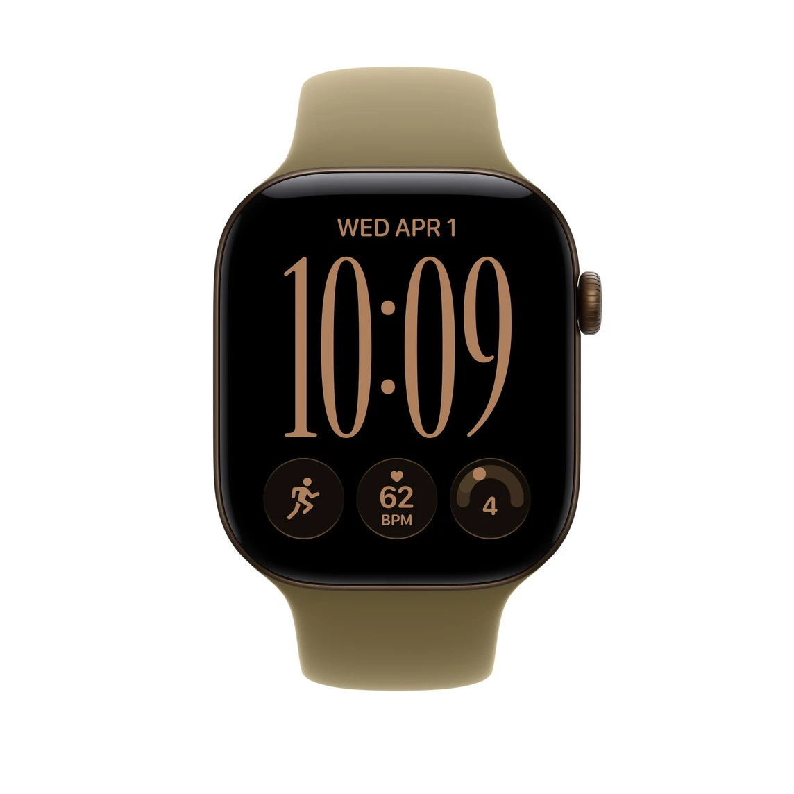 Ремінець Apple Olive Sport Band S/M для Apple Watch 44/45/46/49mm (MJVX4)