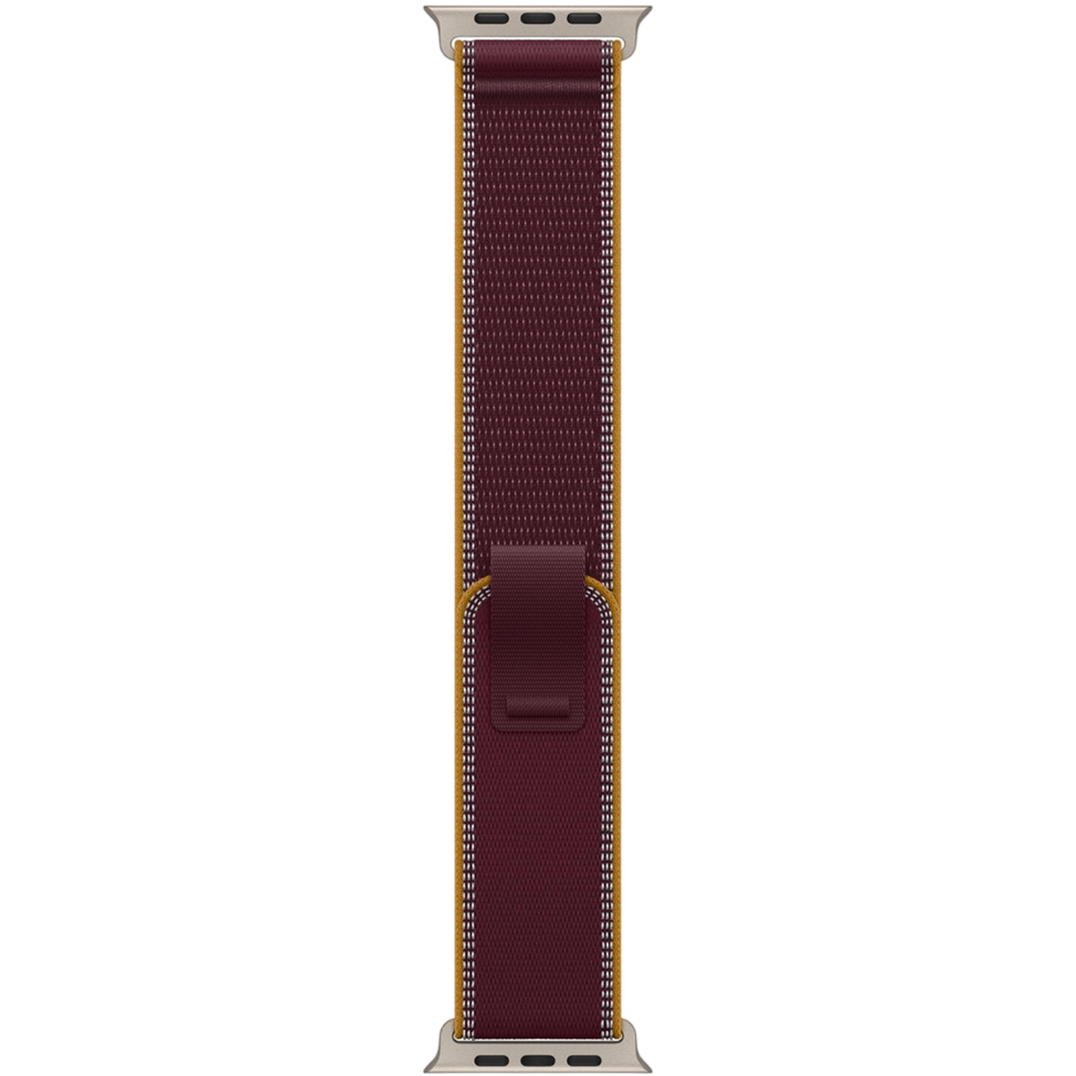 Ремінець Apple Trail Loop Burgundy - Natural Titanium Finish для Apple Watch 44/45/46/49mm - M/L (MK8H4)