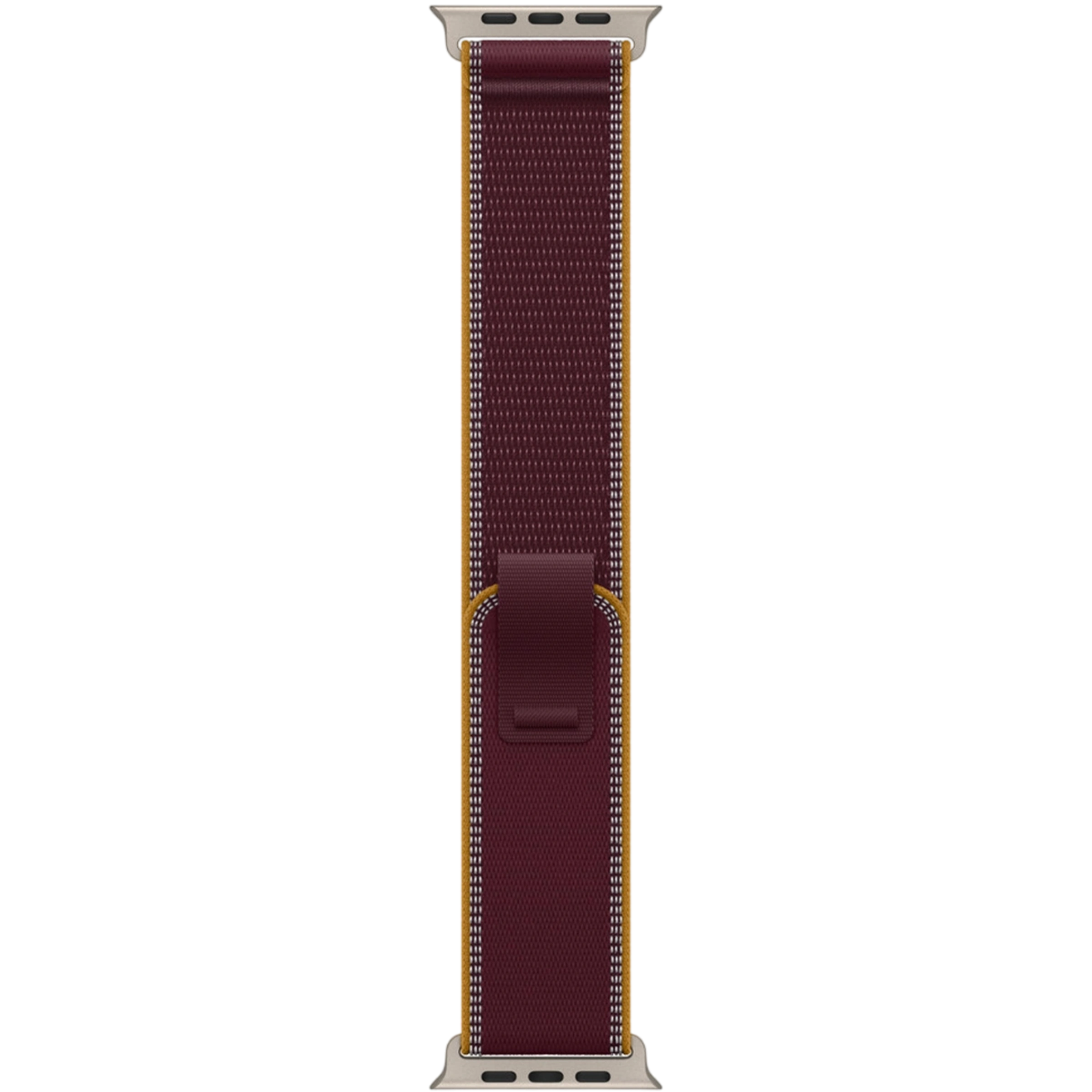 Ремінець Apple Trail Loop Burgundy - Natural Titanium Finish для Apple Watch 44/45/46/49mm - S/M (MK8G4)