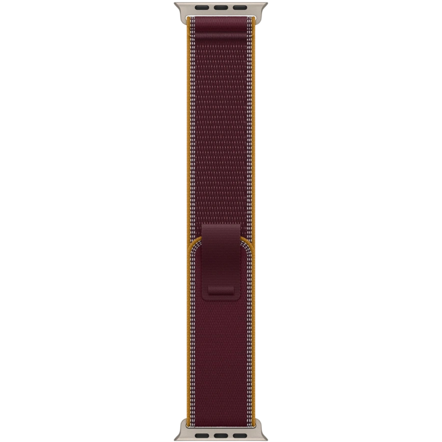 Ремінець Apple Trail Loop Burgundy - Natural Titanium Finish для Apple Watch 44/45/46/49mm - M/L (MK8H4)