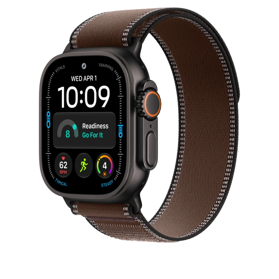 Ремінець Apple Trail Loop Dark Umber - Black Titanium Finish для Apple Watch 44/45/46/49mm - S/M (MKAA4)