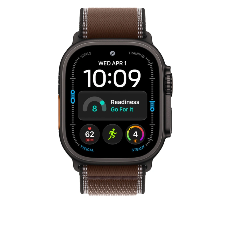Ремінець Apple Trail Loop Dark Umber - Black Titanium Finish для Apple Watch 44/45/46/49mm - S/M (MKAA4)