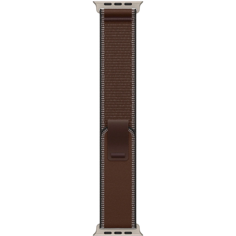 Ремінець Apple Trail Loop Dark Umber - Natural Titanium Finish для Apple Watch 44/45/46/49mm - M/L (MK8K4)