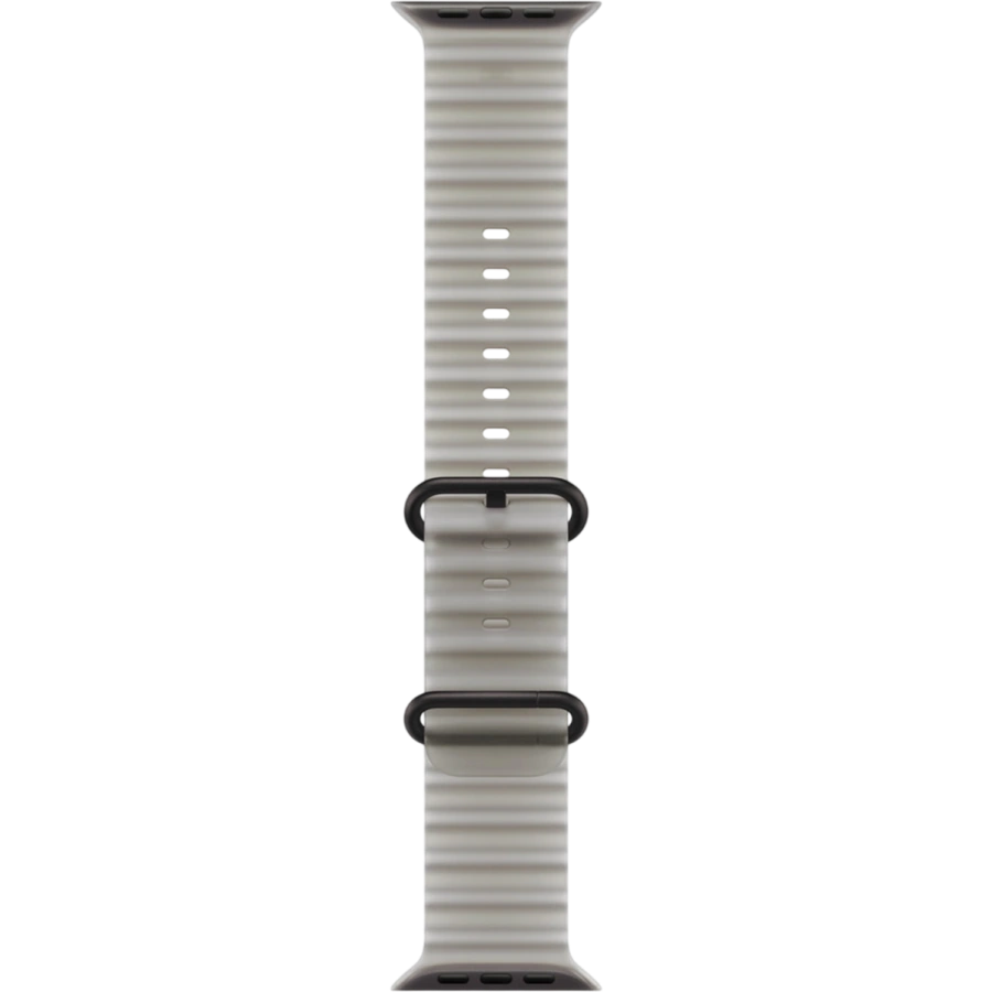 Ремінець Apple Translucent Gray Ocean Band - Black Titanium Finish для Apple Watch 44/45/46/49mm (MKAQ4)