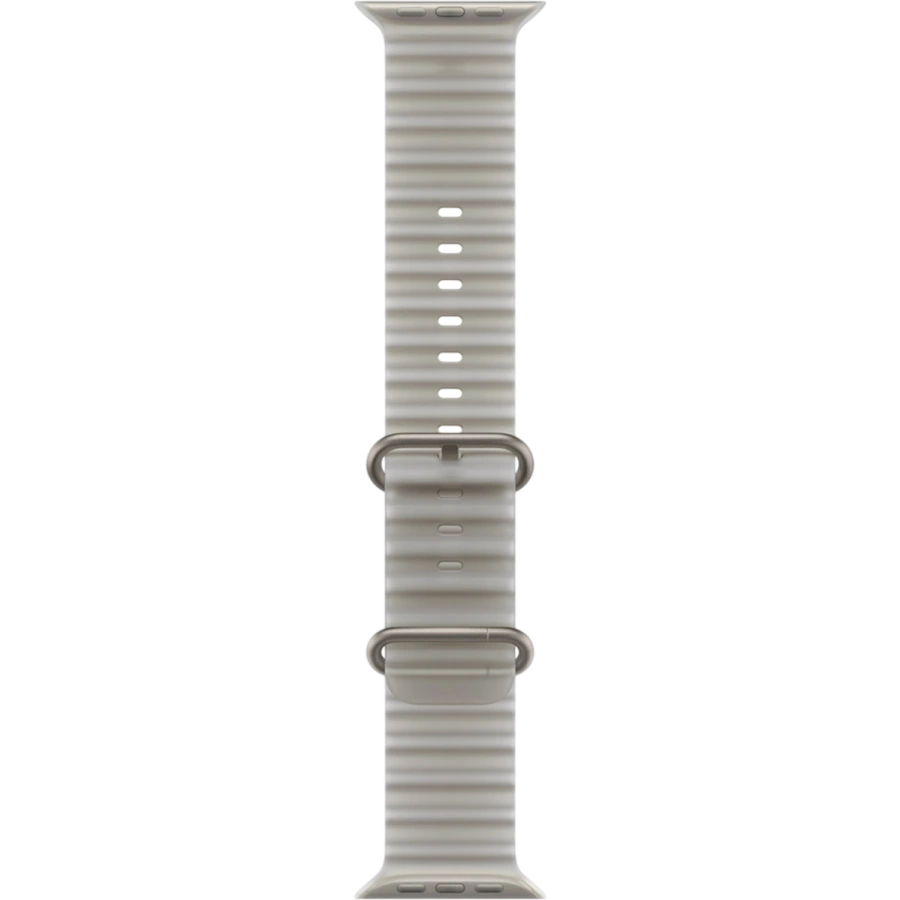 Ремешок Apple Translucent Gray Ocean Band - Natural Titanium Finish для Apple Watch 44/45/46/49mm (MK7K4)