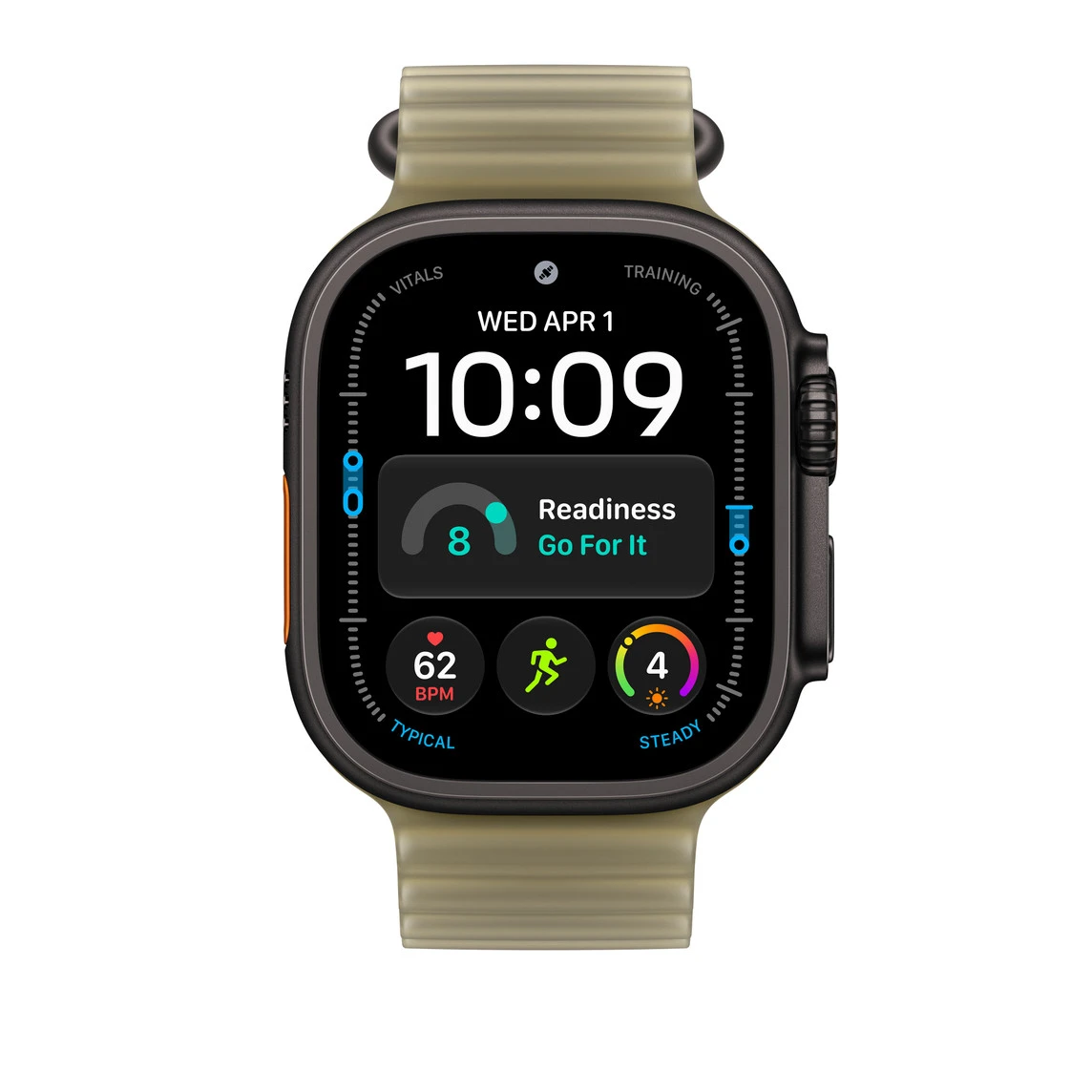 Ремінець Apple Translucent Kelp Ocean Band - Black Titanium Finish для Apple Watch 44/45/46/49mm (MKAV4)