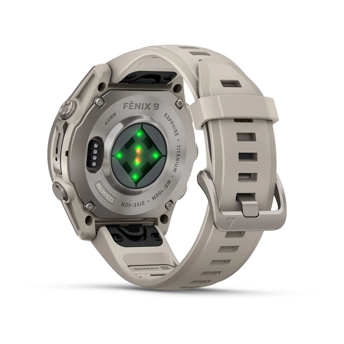 Смарт-годинник Garmin Fenix 9 43mm Titanium with Fog Gray Silicone Band (010-04761-00/01)
