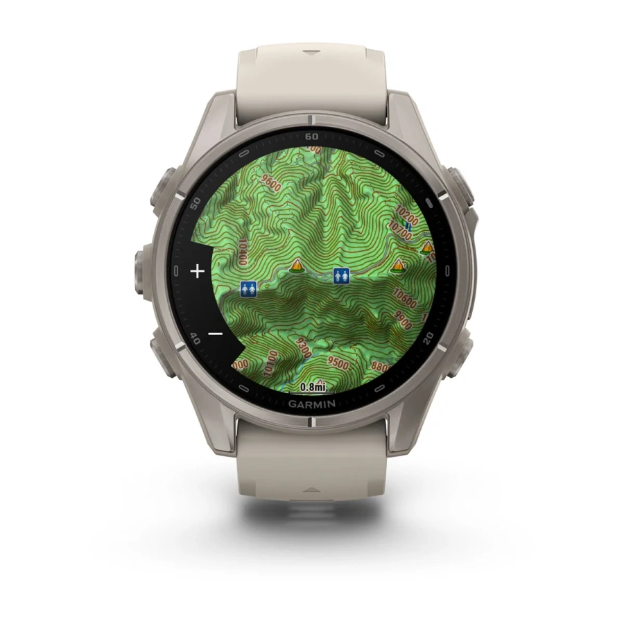 Смарт-годинник Garmin Fenix 9 43mm Titanium with Fog Gray Silicone Band (010-04761-00/01)