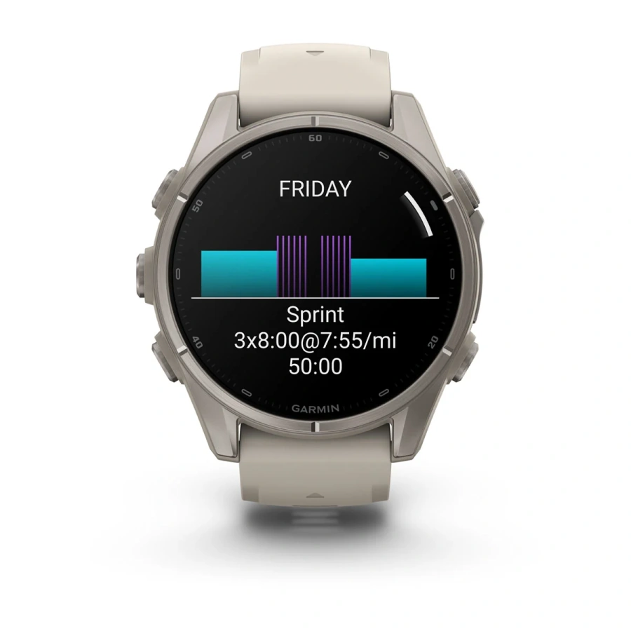 Смарт-годинник Garmin Fenix 9 43mm Titanium with Fog Gray Silicone Band (010-04761-00/01)