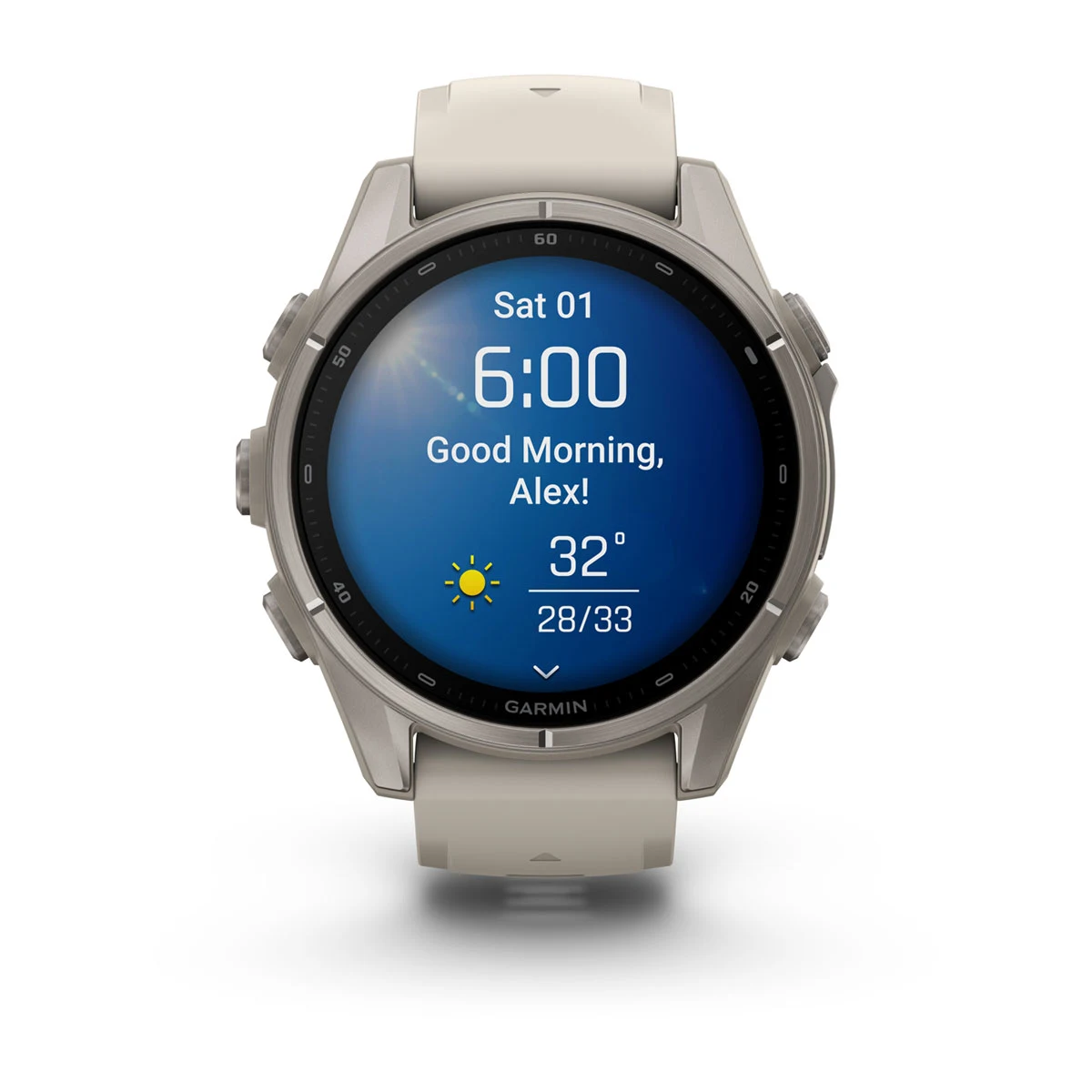 Смарт-годинник Garmin Fenix 9 43mm Titanium with Fog Gray Silicone Band (010-04761-00/01)