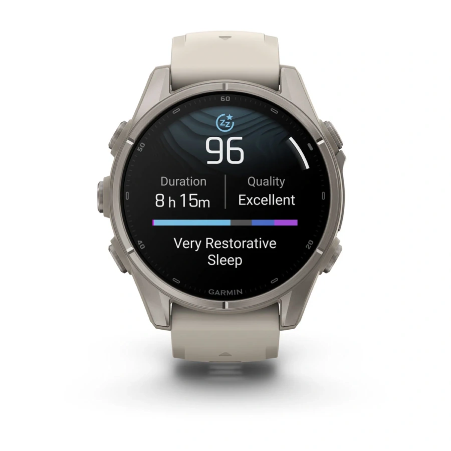 Смарт-годинник Garmin Fenix 9 43mm Titanium with Fog Gray Silicone Band (010-04761-00/01)