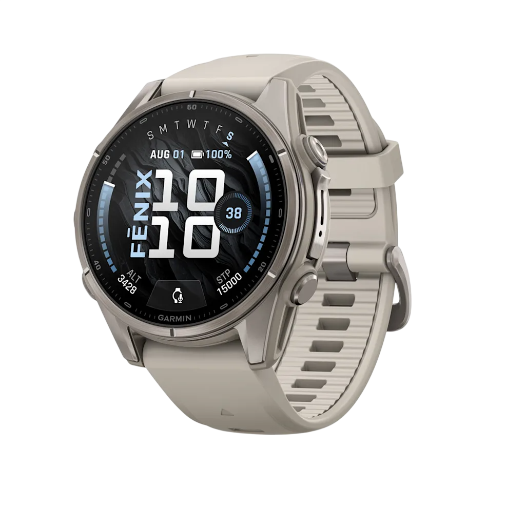 Смарт-годинник Garmin Fenix 9 43mm Titanium with Fog Gray Silicone Band (010-04761-00/01)
