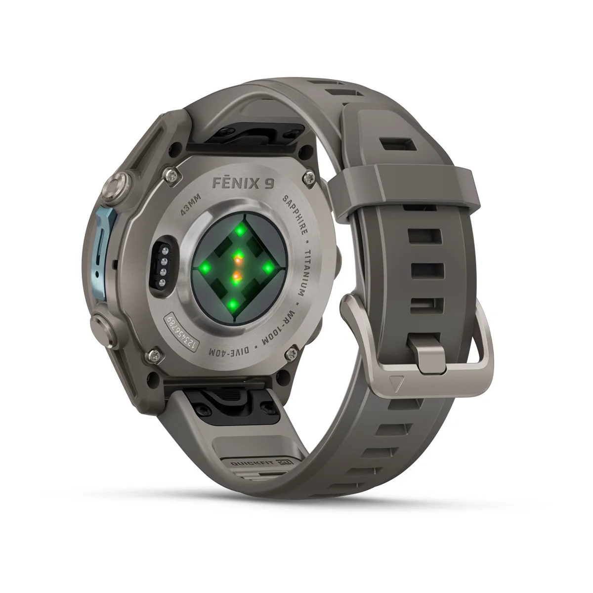 Смарт-годинник Garmin Fenix 9 43mm Titanium with Pebble Gray Silicone Band (010-04761-10/11)