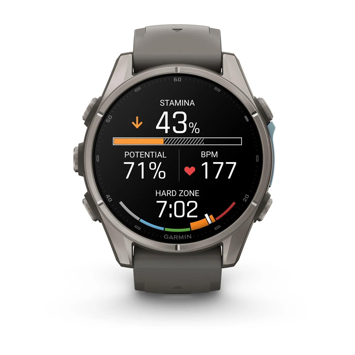 Смарт-годинник Garmin Fenix 9 43mm Titanium with Pebble Gray Silicone Band (010-04761-10/11)