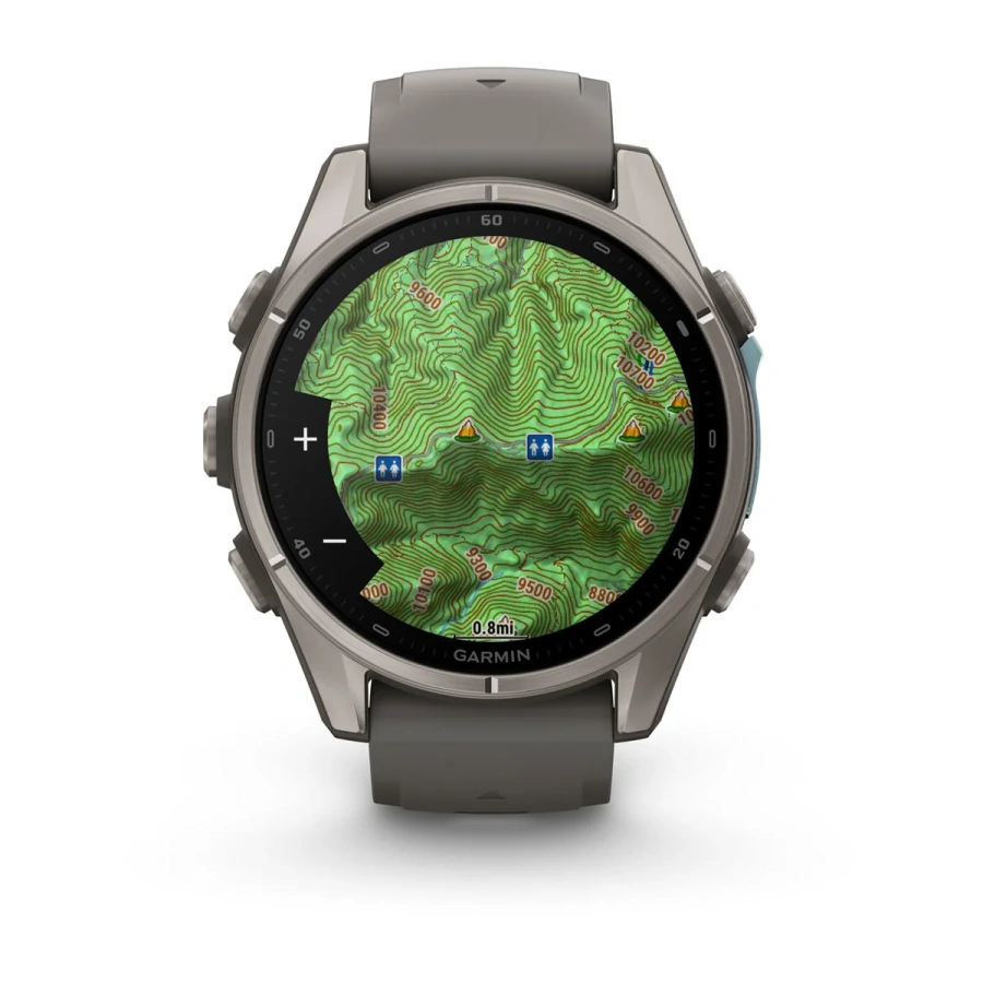 Смарт-годинник Garmin Fenix 9 43mm Titanium with Pebble Gray Silicone Band (010-04761-10/11)