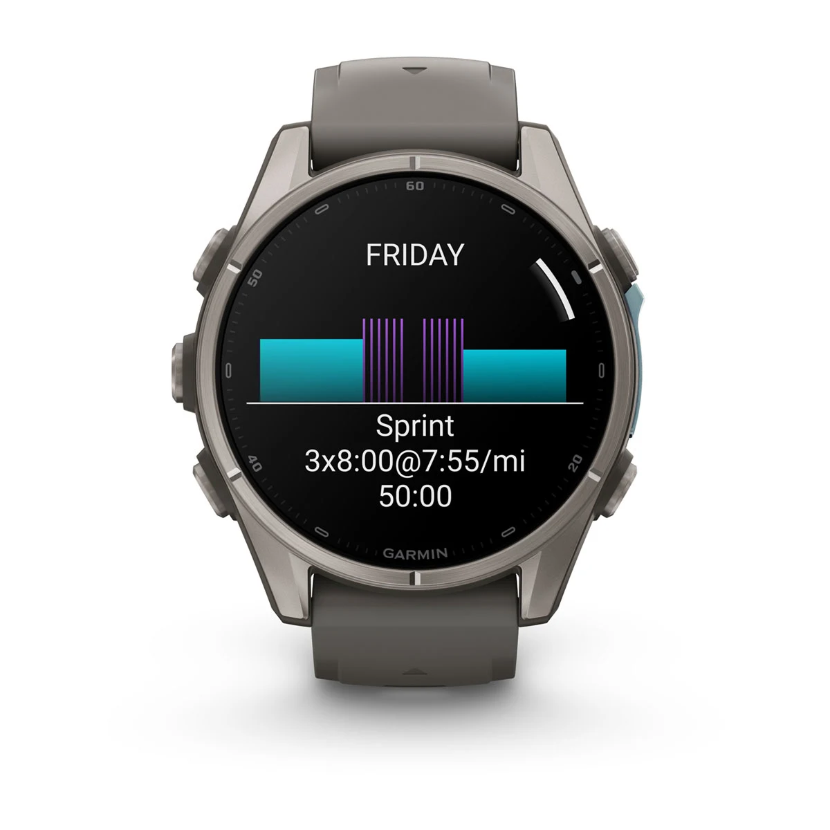 Смарт-годинник Garmin Fenix 9 43mm Titanium with Pebble Gray Silicone Band (010-04761-10/11)