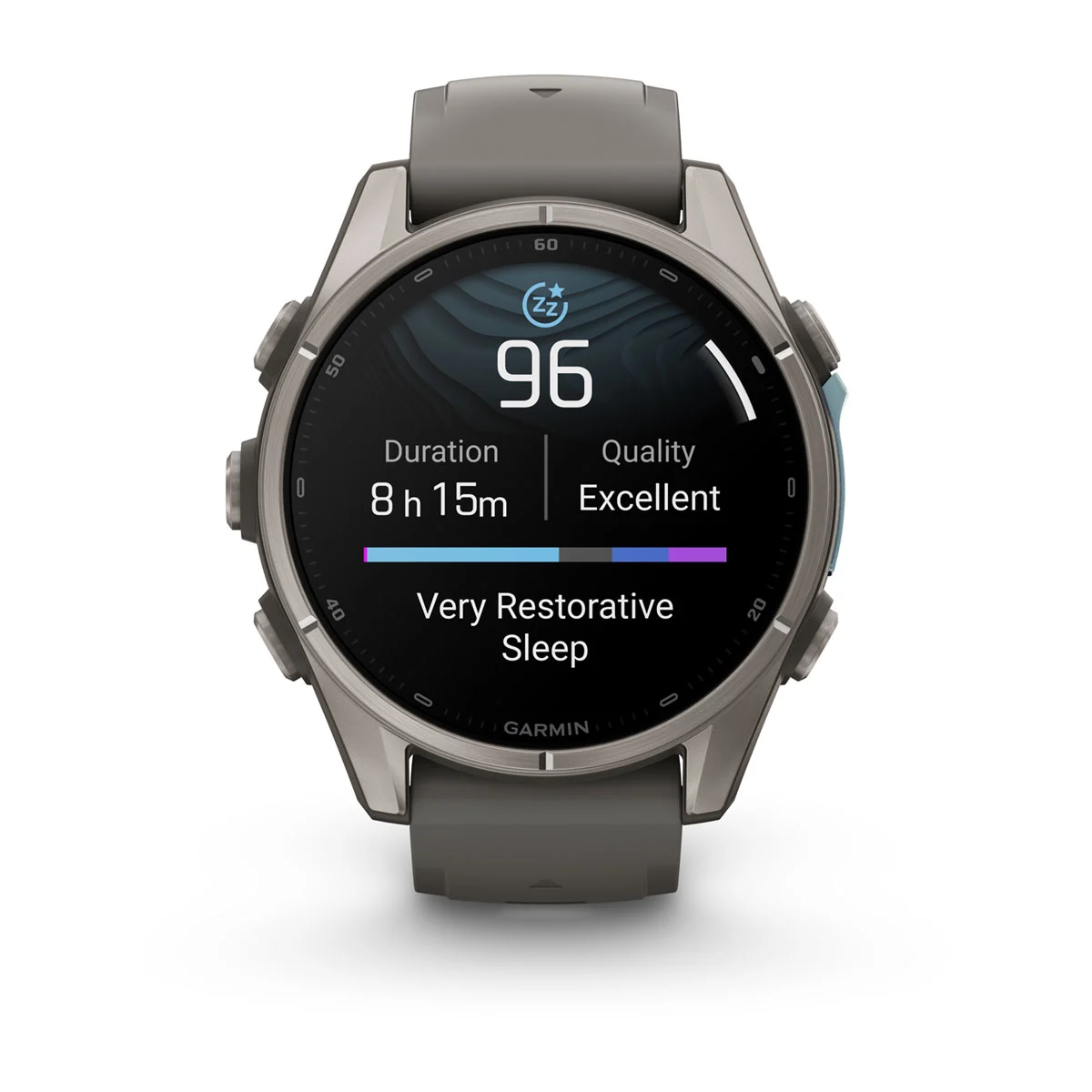 Смарт-годинник Garmin Fenix 9 43mm Titanium with Pebble Gray Silicone Band (010-04761-10/11)