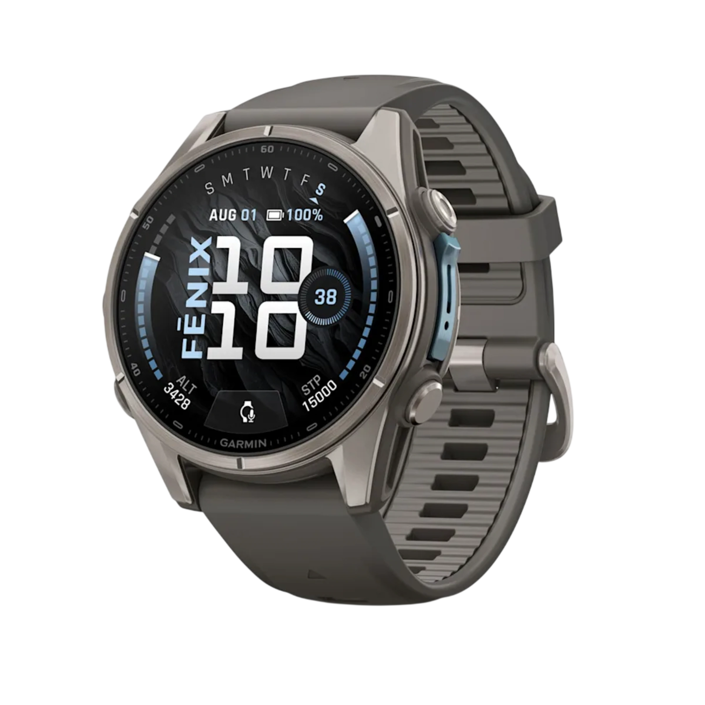 Смарт-годинник Garmin Fenix 9 43mm Titanium with Pebble Gray Silicone Band (010-04761-10/11)