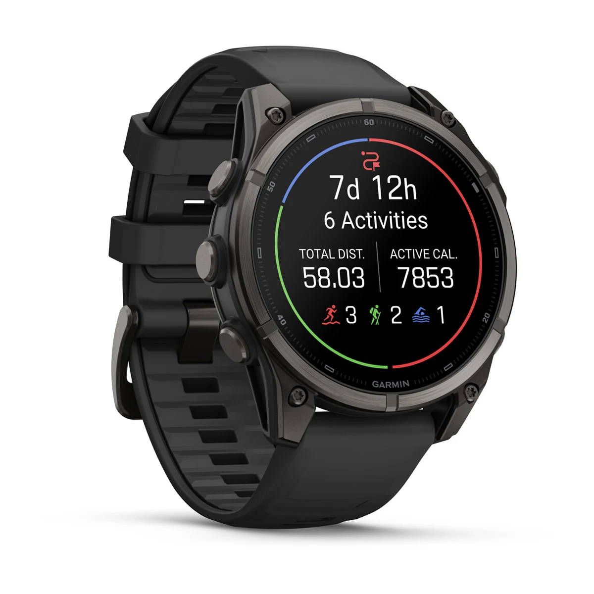 Смарт-годинник Garmin Fenix 9 47mm Carbon Gray DLC Titanium with Black Silicone Band (010-04762-10/11)