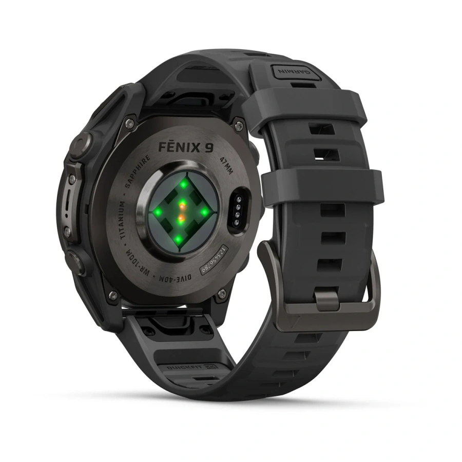 Смарт-годинник Garmin Fenix 9 47mm Carbon Gray DLC Titanium with Black Silicone Band (010-04762-10/11)