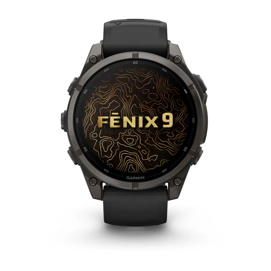 Смарт-годинник Garmin Fenix 9 47mm Carbon Gray DLC Titanium with Black Silicone Band (010-04762-10/11)