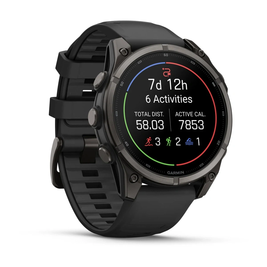 Смарт-годинник Garmin Fenix 9 47mm Carbon Gray DLC Titanium with Black Silicone Band (010-04762-10/11)