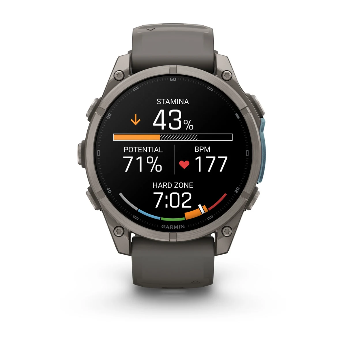 Смарт-годинник Garmin Fenix 9 47mm Titanium with Pebble Gray Silicone Band (010-04762-00/01)