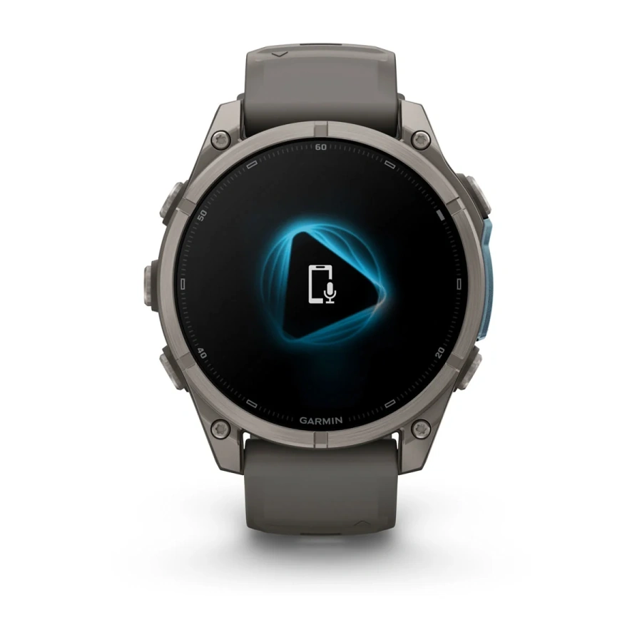 Смарт-годинник Garmin Fenix 9 47mm Titanium with Pebble Gray Silicone Band (010-04762-00/01)
