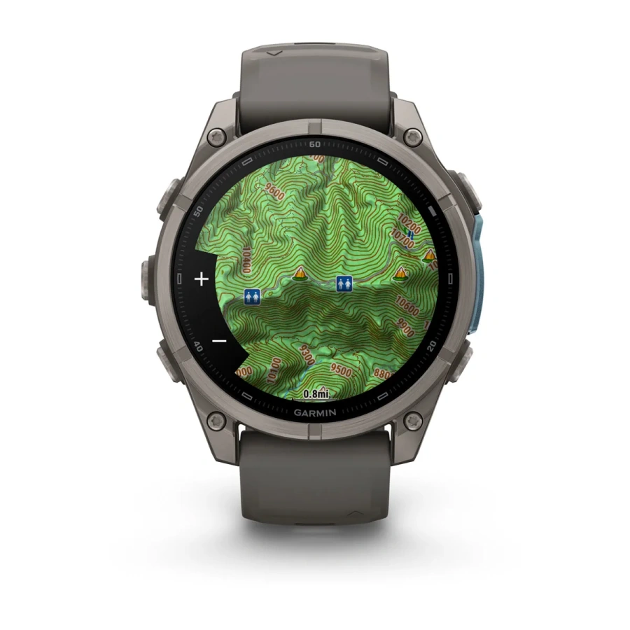Смарт-годинник Garmin Fenix 9 47mm Titanium with Pebble Gray Silicone Band (010-04762-00/01)