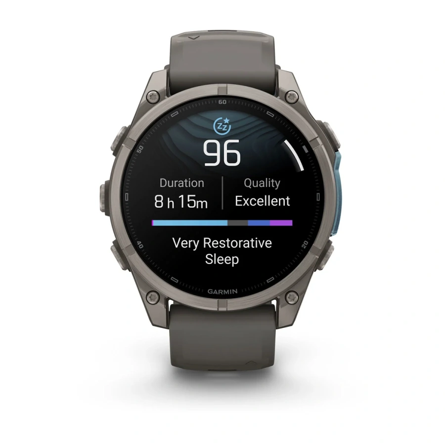 Смарт-годинник Garmin Fenix 9 47mm Titanium with Pebble Gray Silicone Band (010-04762-00/01)