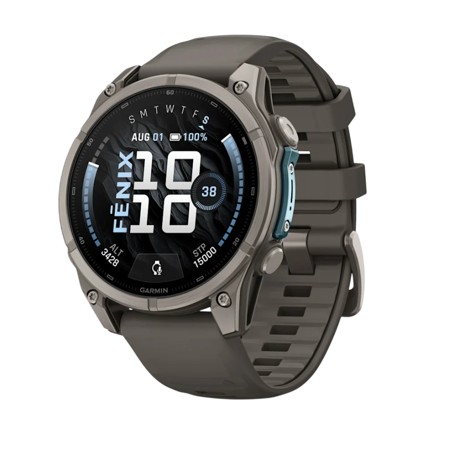 Смарт-годинник Garmin Fenix 9 47mm Titanium with Pebble Gray Silicone Band (010-04762-00/01)