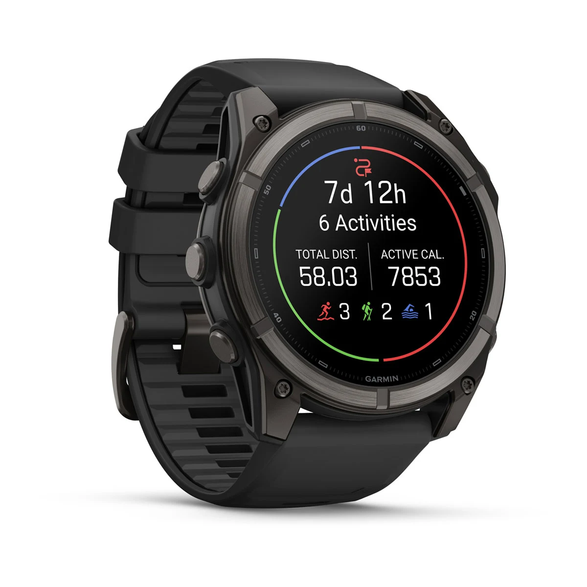 Смарт-годинник Garmin Fenix 9 51mm Carbon Gray DLC Titanium with Black Silicone Band (010-04763-10/11)