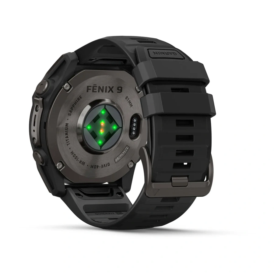Смарт-годинник Garmin Fenix 9 51mm Carbon Gray DLC Titanium with Black Silicone Band (010-04763-10/11)