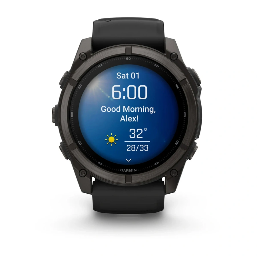 Смарт-годинник Garmin Fenix 9 51mm Carbon Gray DLC Titanium with Black Silicone Band (010-04763-10/11)