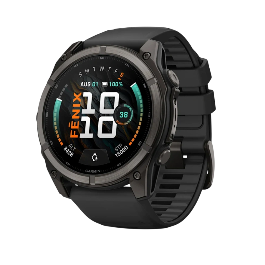 Смарт-годинник Garmin Fenix 9 51mm Carbon Gray DLC Titanium with Black Silicone Band (010-04763-10/11)