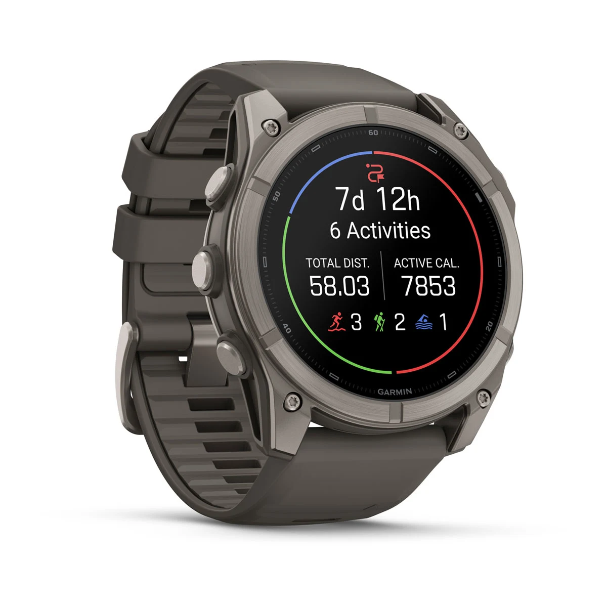 Смарт-годинник Garmin Fenix 9 51mm Titanium with Pebble Gray Silicone Band (010-04763-00/01)