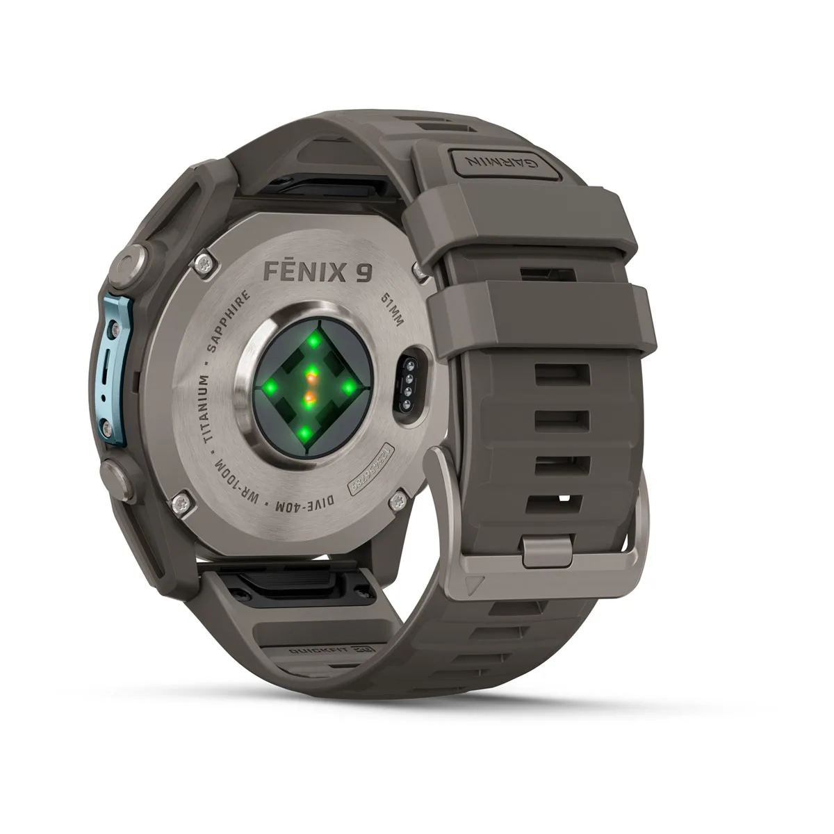 Смарт-годинник Garmin Fenix 9 51mm Titanium with Pebble Gray Silicone Band (010-04763-00/01)