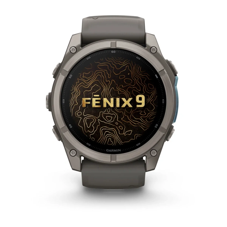 Смарт-годинник Garmin Fenix 9 51mm Titanium with Pebble Gray Silicone Band (010-04763-00/01)