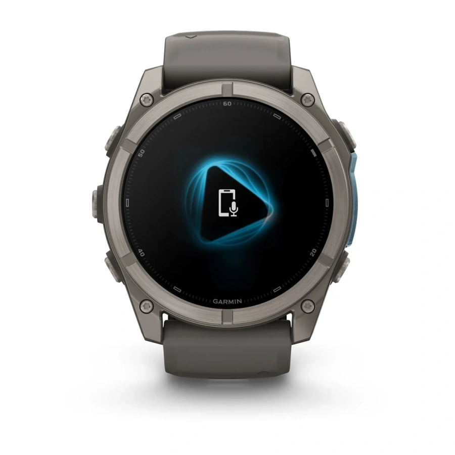 Смарт-годинник Garmin Fenix 9 51mm Titanium with Pebble Gray Silicone Band (010-04763-00/01)