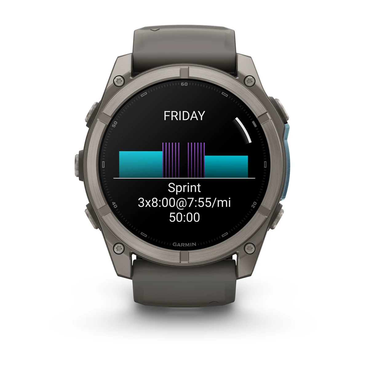 Смарт-годинник Garmin Fenix 9 51mm Titanium with Pebble Gray Silicone Band (010-04763-00/01)
